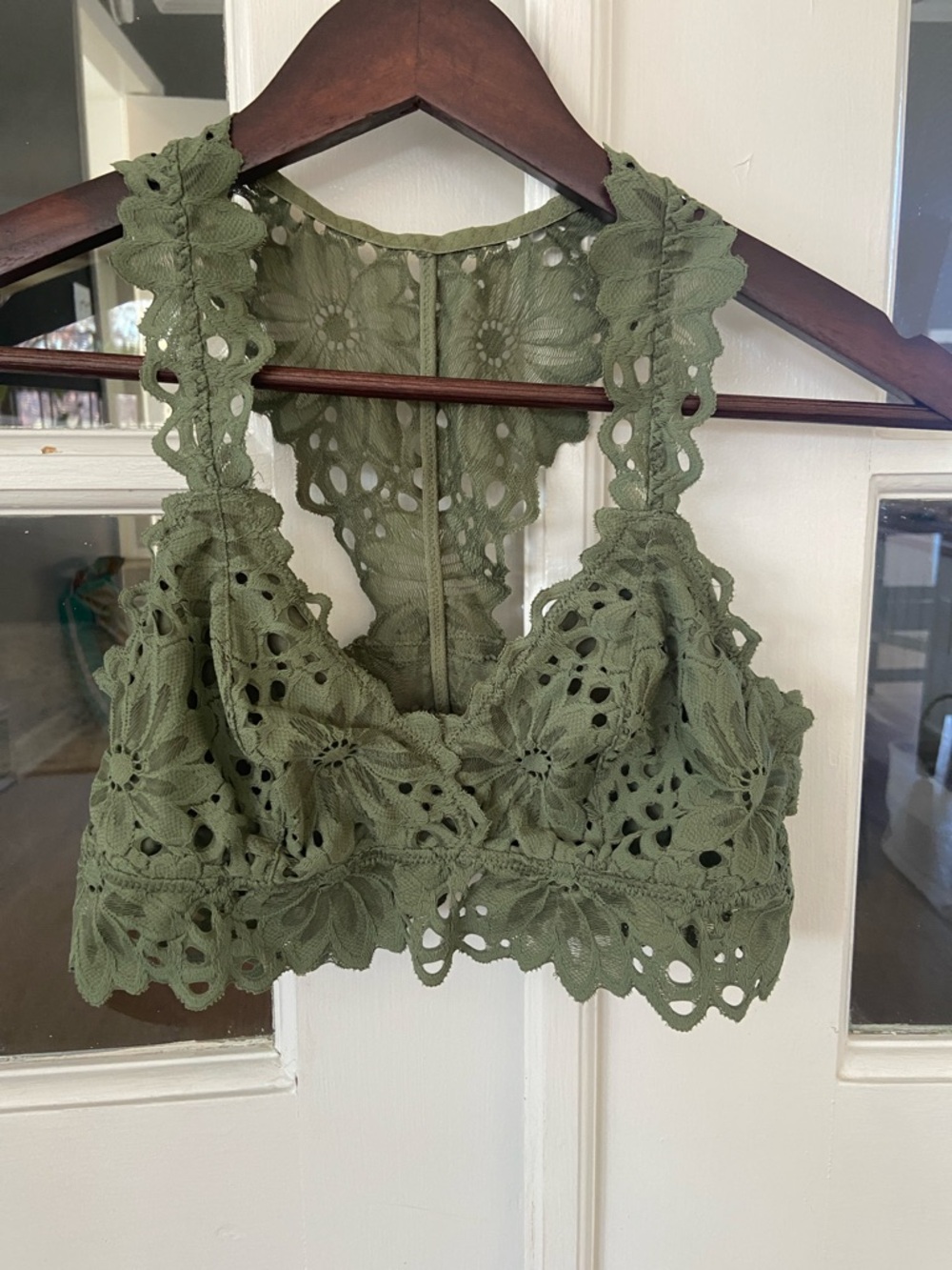 aerie Olive Green Lace Bralette